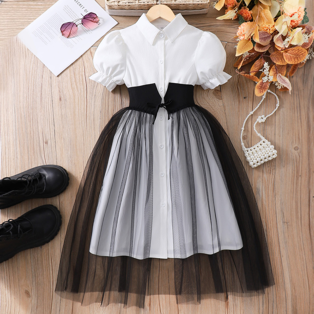 Summer Clothing Teen Girls - 8-12 Yrs Girl Dress Summer Black