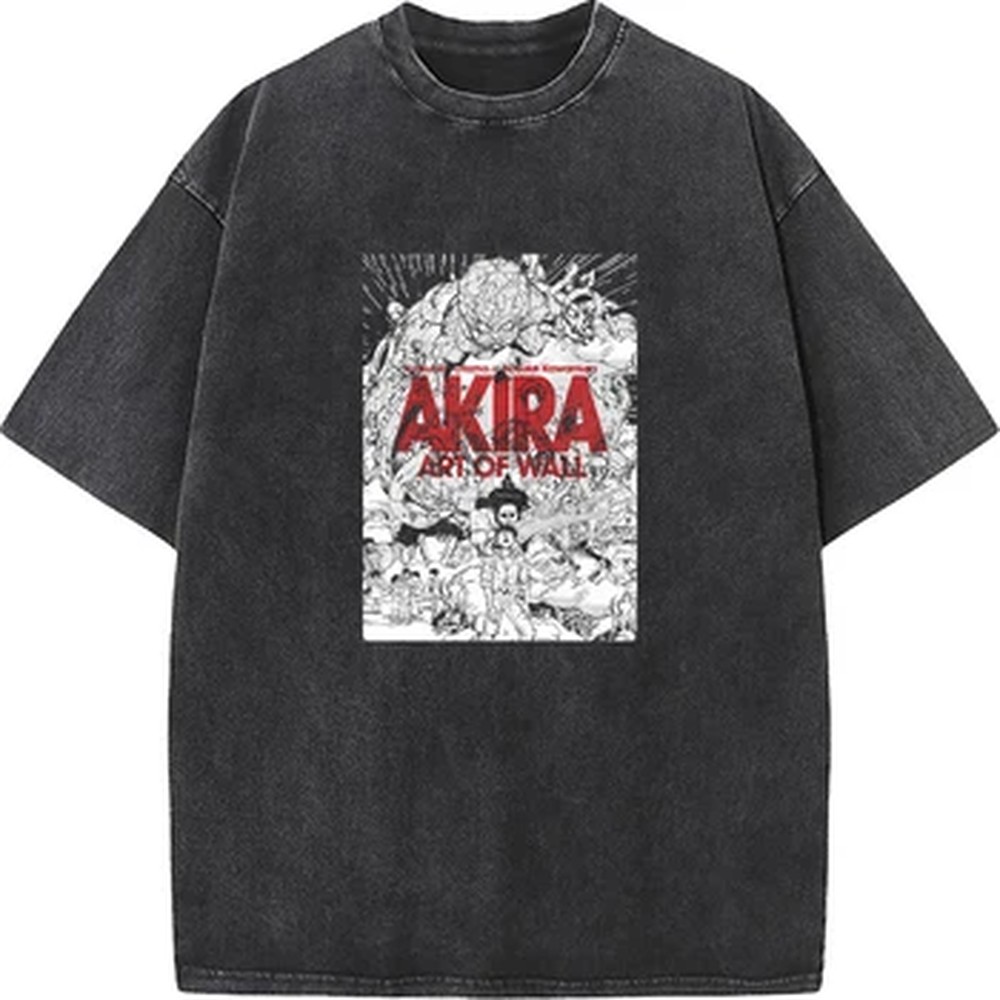 Vintage Summer Clothing Men - Akira Manga Graphic Print T-shirt Vintage