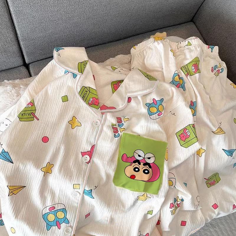 Summer Away Clothing - 2Pcs Summer Crayon Shinchan Children's Pajamas