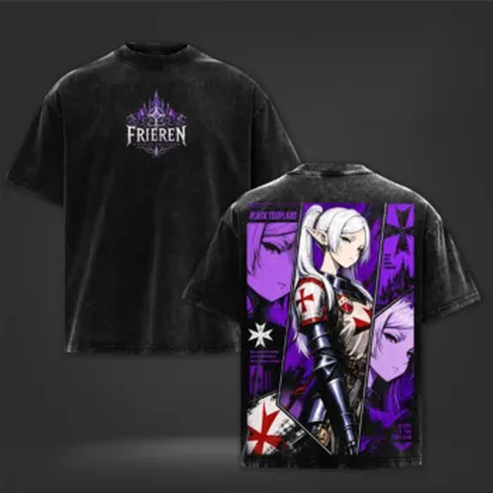 Vintage Summer Clothing Men - 2026 Trendy Anime Frieren T-shirt Harajuku
