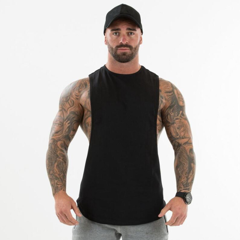 Summer Clothing Drop - Plain Bodybuilding Clothing Fitness Mens Flow
