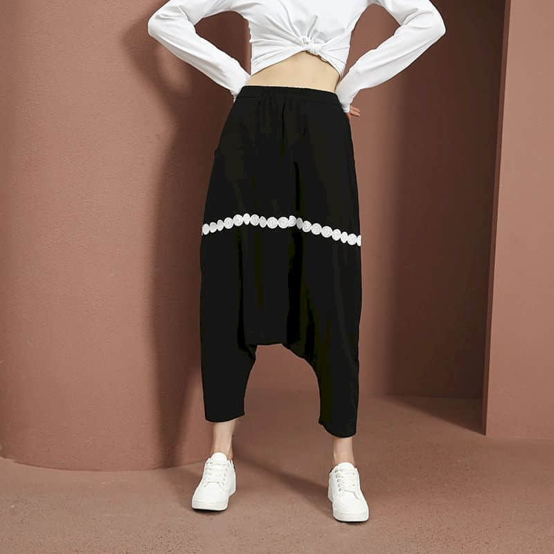 Summer Clothing Drop - Baggy Pants Women Elastic Waist Loose