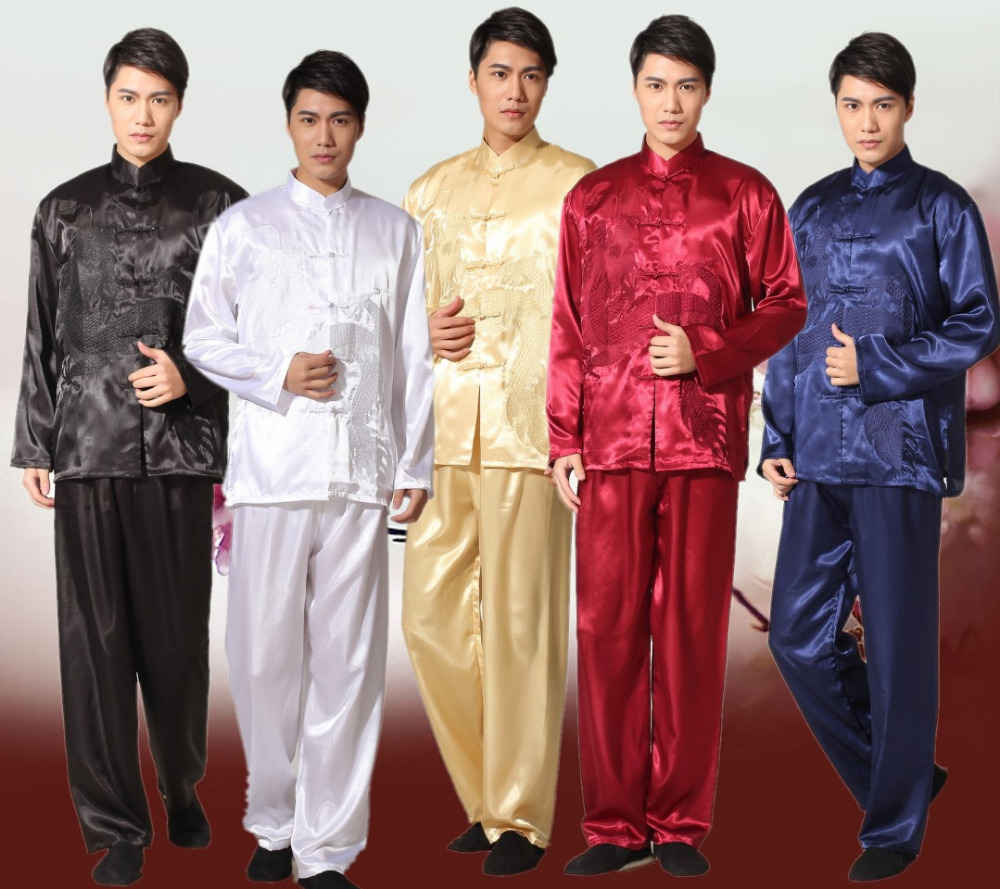 Vintage Summer Clothing Men - Chinese Traditional Style Black Men's Satin
