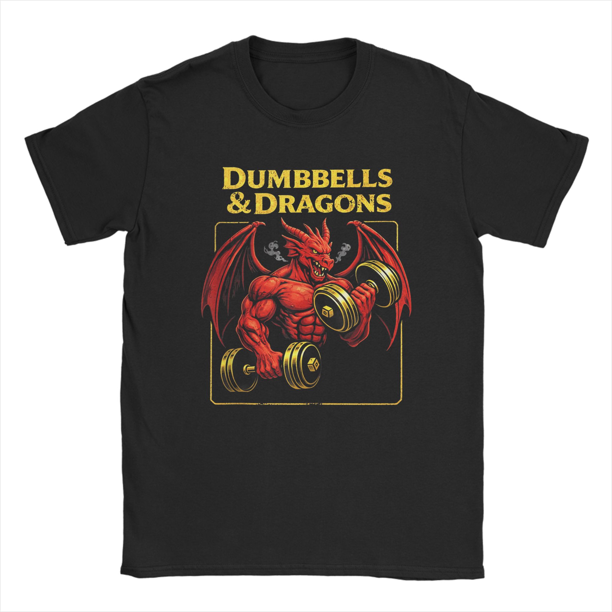 Summer Clothing Ideas Men - Dumbbells and Dragons Gym T-Shirt for