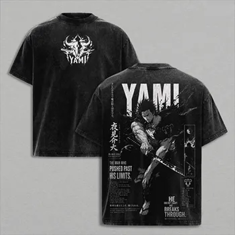 Vintage Summer Clothing Men - Manga Black Clover Yami Sukehiro T-shirt
