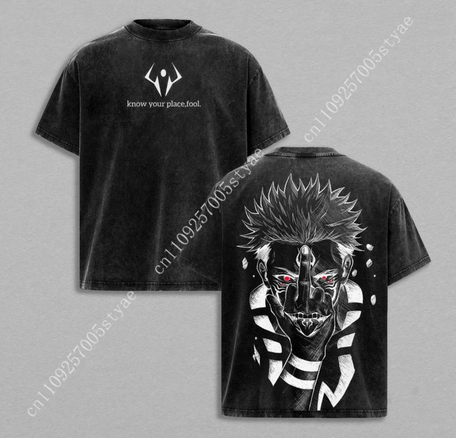 Vintage Summer Clothing Men - Anime Ryomen Sukuna Graphic T-shirt Vintage