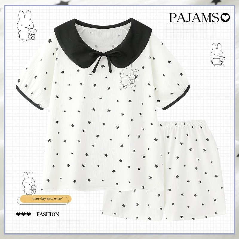 Summer Away Clothing - Cute Cartoon Miffy Short Sleeve Pajamas