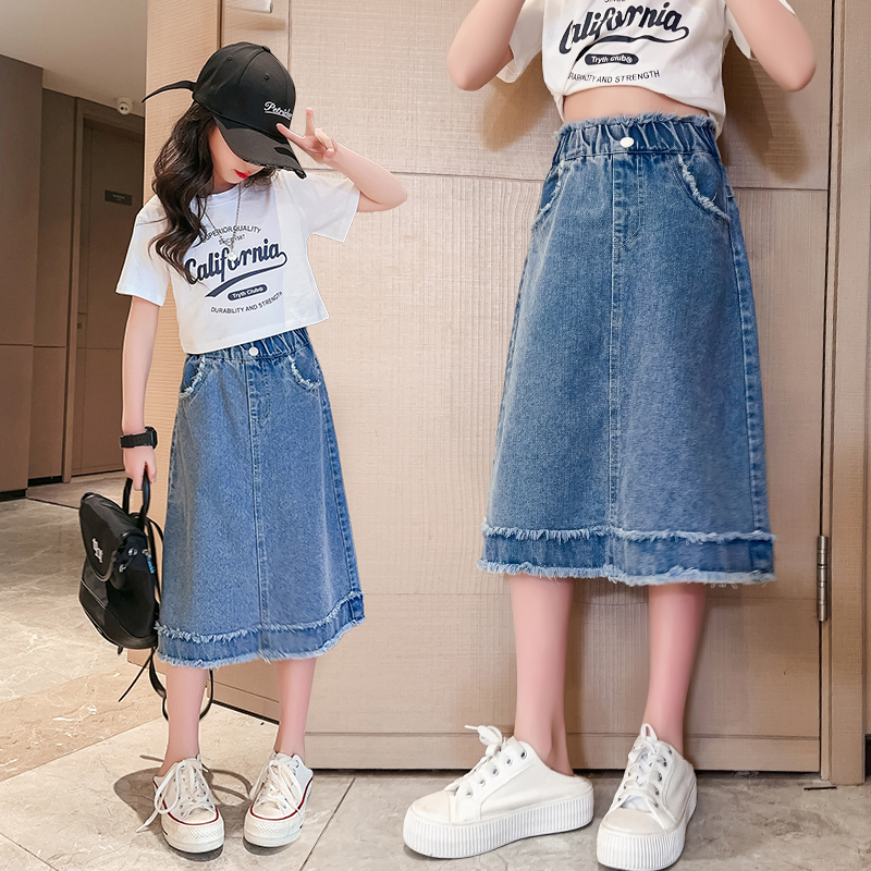 School Girls Denim Skirt Sprin - огляд і ціна Summer Clothing Teen Girls