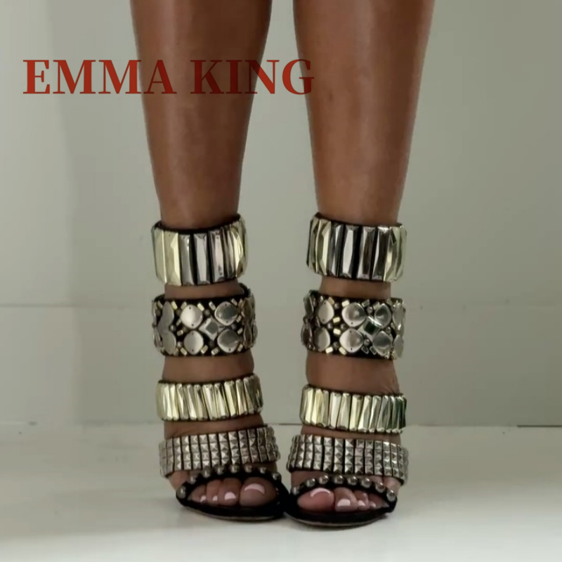 Black Embellished Ankle Strap  - огляд і ціна Summer Closet