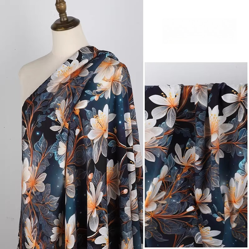 3D Printed Flower Rayon Fabric - огляд і ціна Soft Summer Yellow Clothing