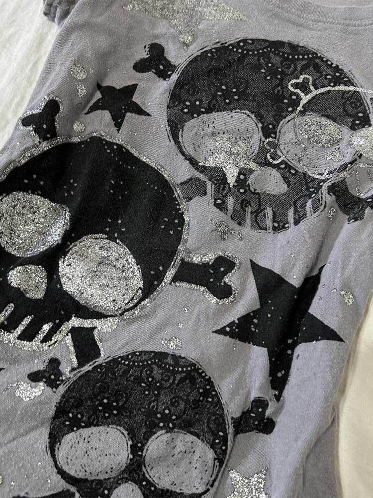 Retro vintage skull star print - огляд і ціна Summer Goth Clothing