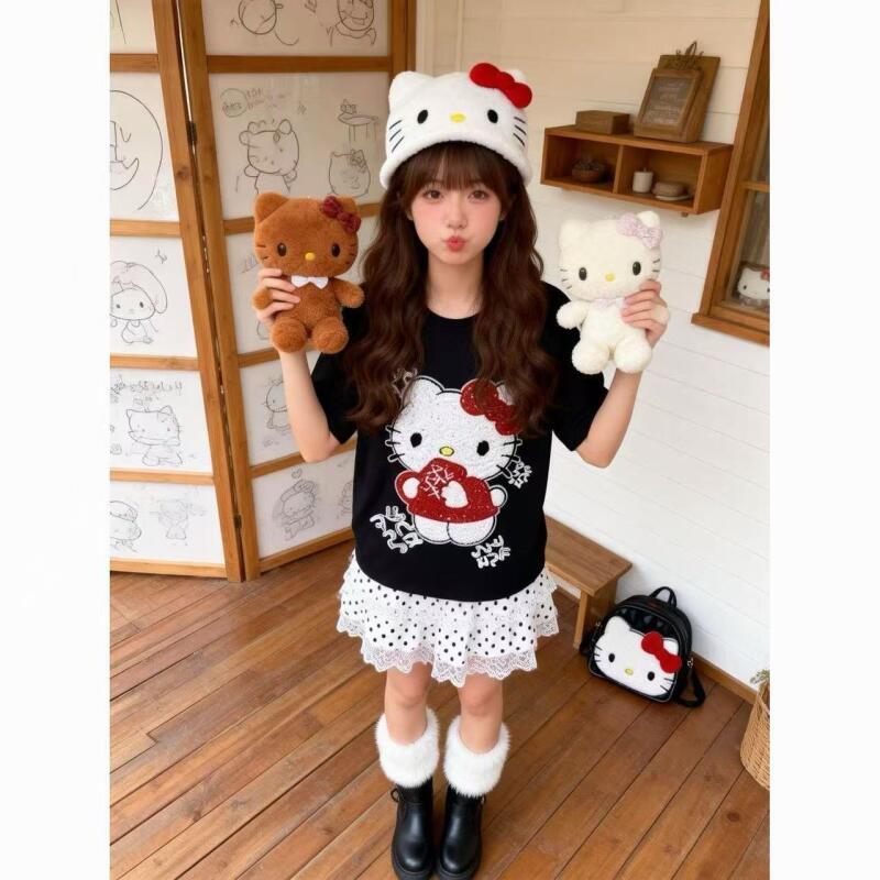 Cute Short-Sleeved Hello Kitty - огляд і ціна Summer Clothing Petite