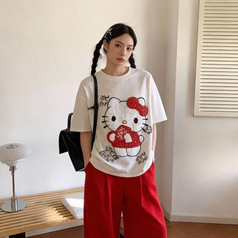 Cute Short-Sleeved Hello Kitty - огляд і ціна Summer Clothing Petite