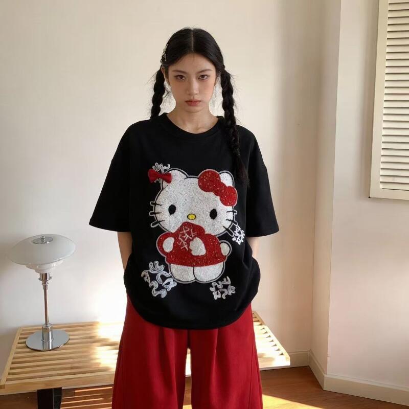 Cute Short-Sleeved Hello Kitty - огляд і ціна Summer Clothing Petite