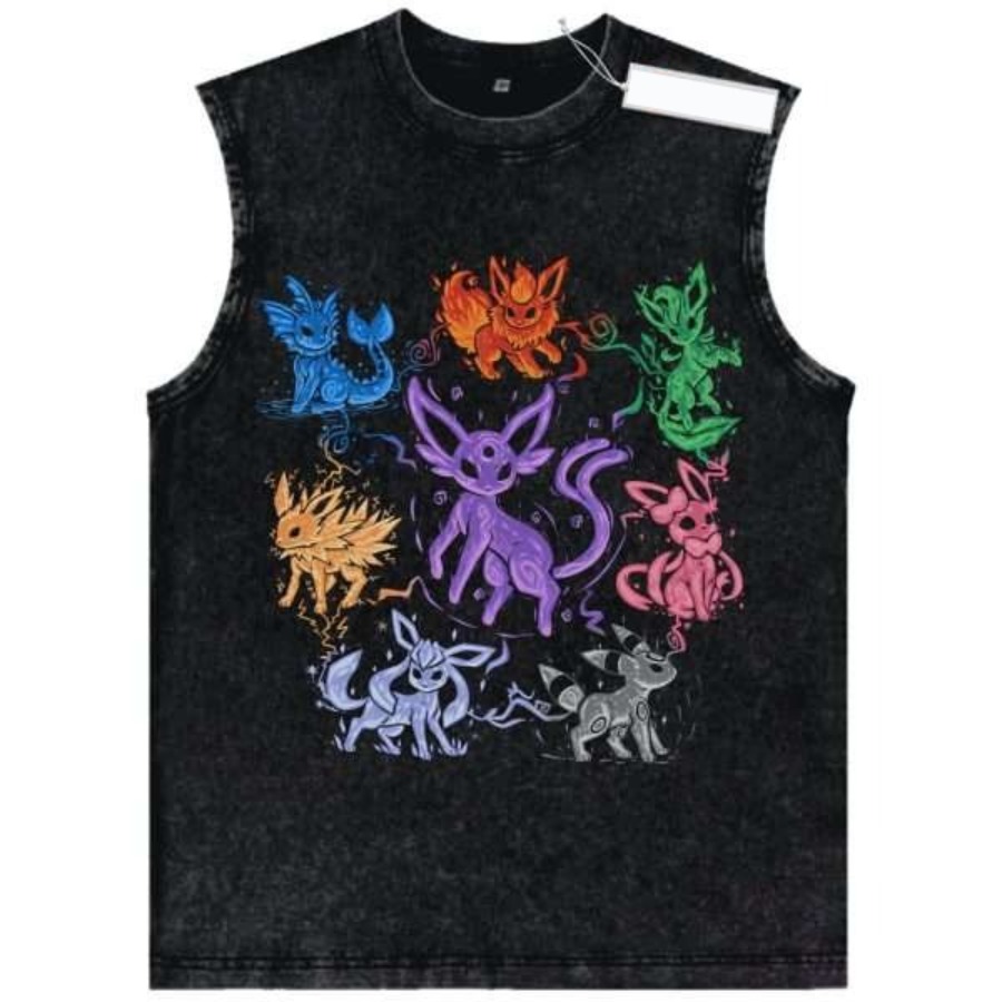 Vintage Washed Pokemon Charact - огляд і ціна Vintage Summer Clothing Men
