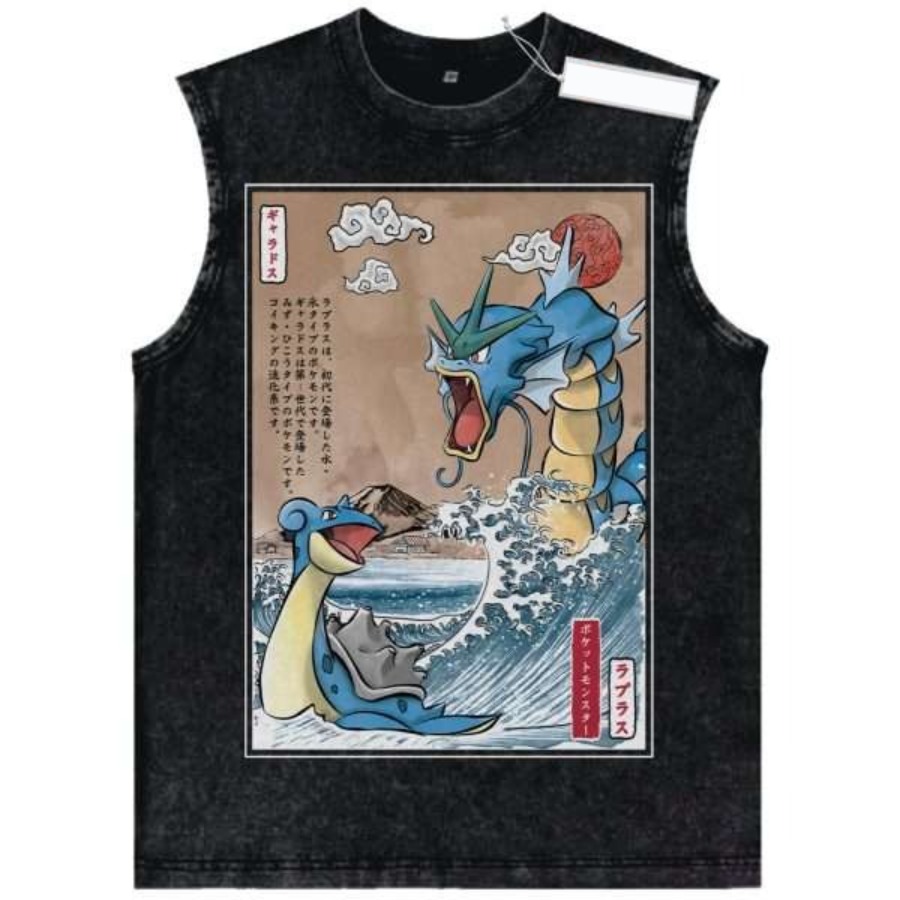 Vintage Washed Pokemon Charact - огляд і ціна Vintage Summer Clothing Men