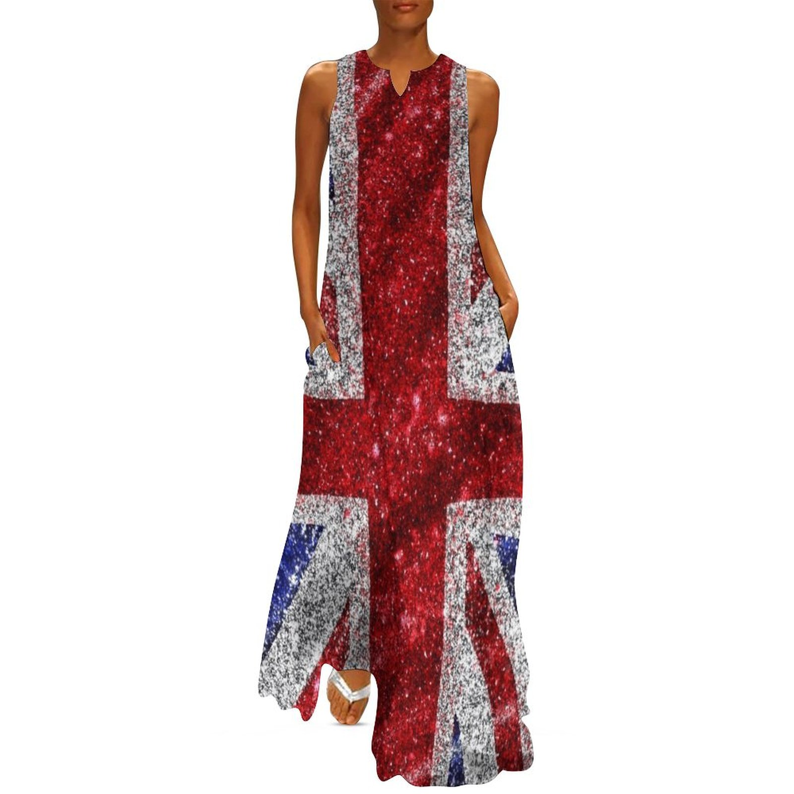 Faux Glitter Union Jack Flag U - огляд і ціна Womens Summer Clothing Uk