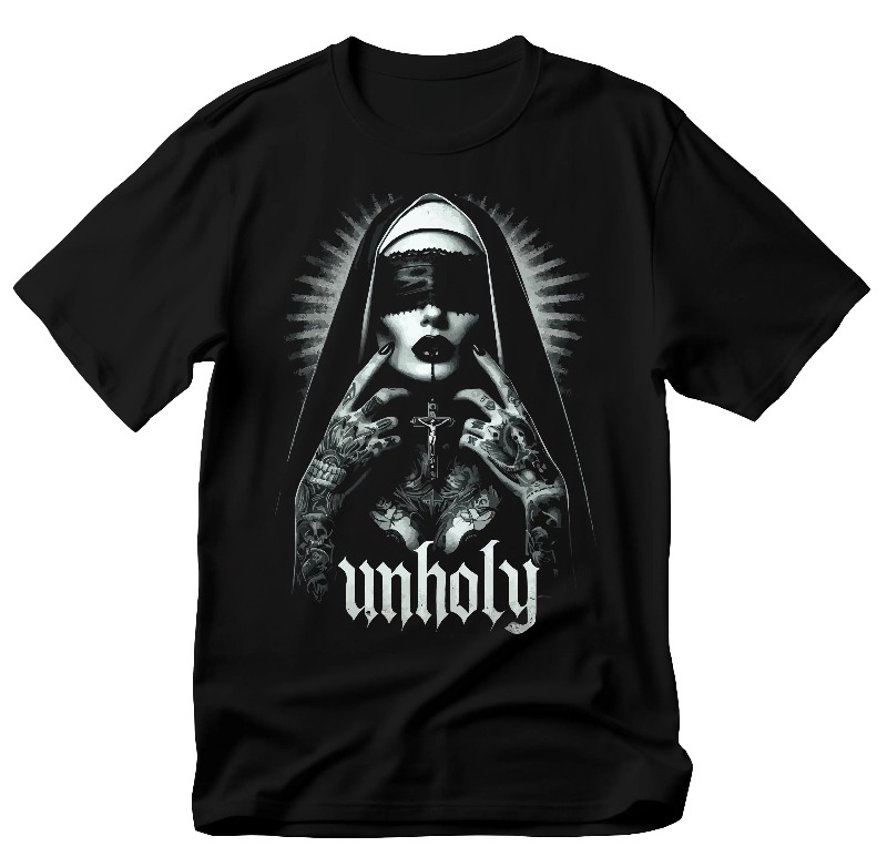 Unholy Nun T-Shirt: Gothic Sat - огляд і ціна Summer Goth Clothing