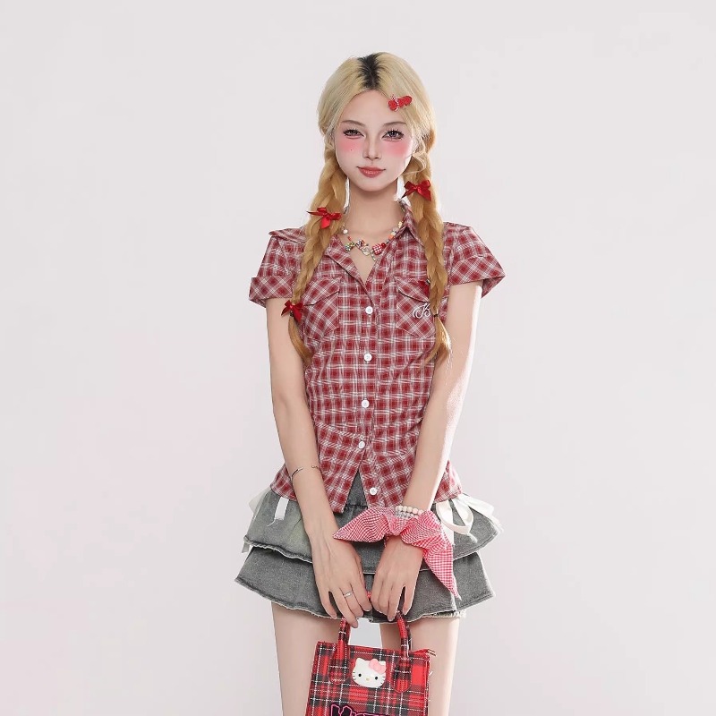 Harajuku Vintage Gothic Plaid  - огляд і ціна Summer Grunge Clothing