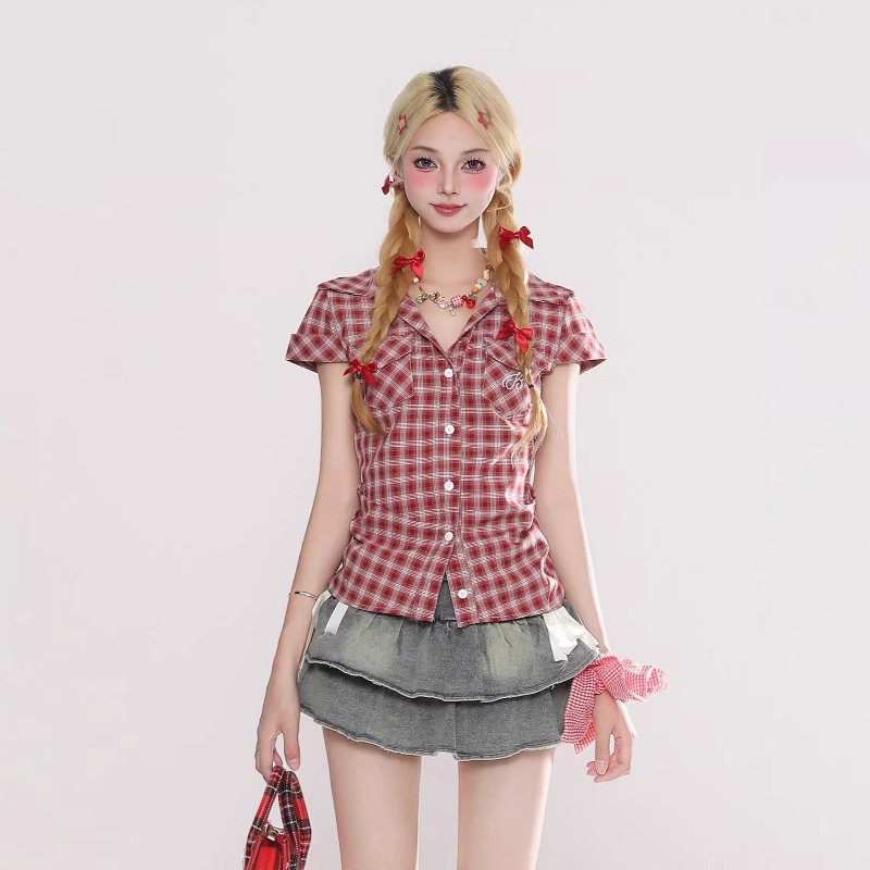 Harajuku Vintage Gothic Plaid  - огляд і ціна Summer Grunge Clothing