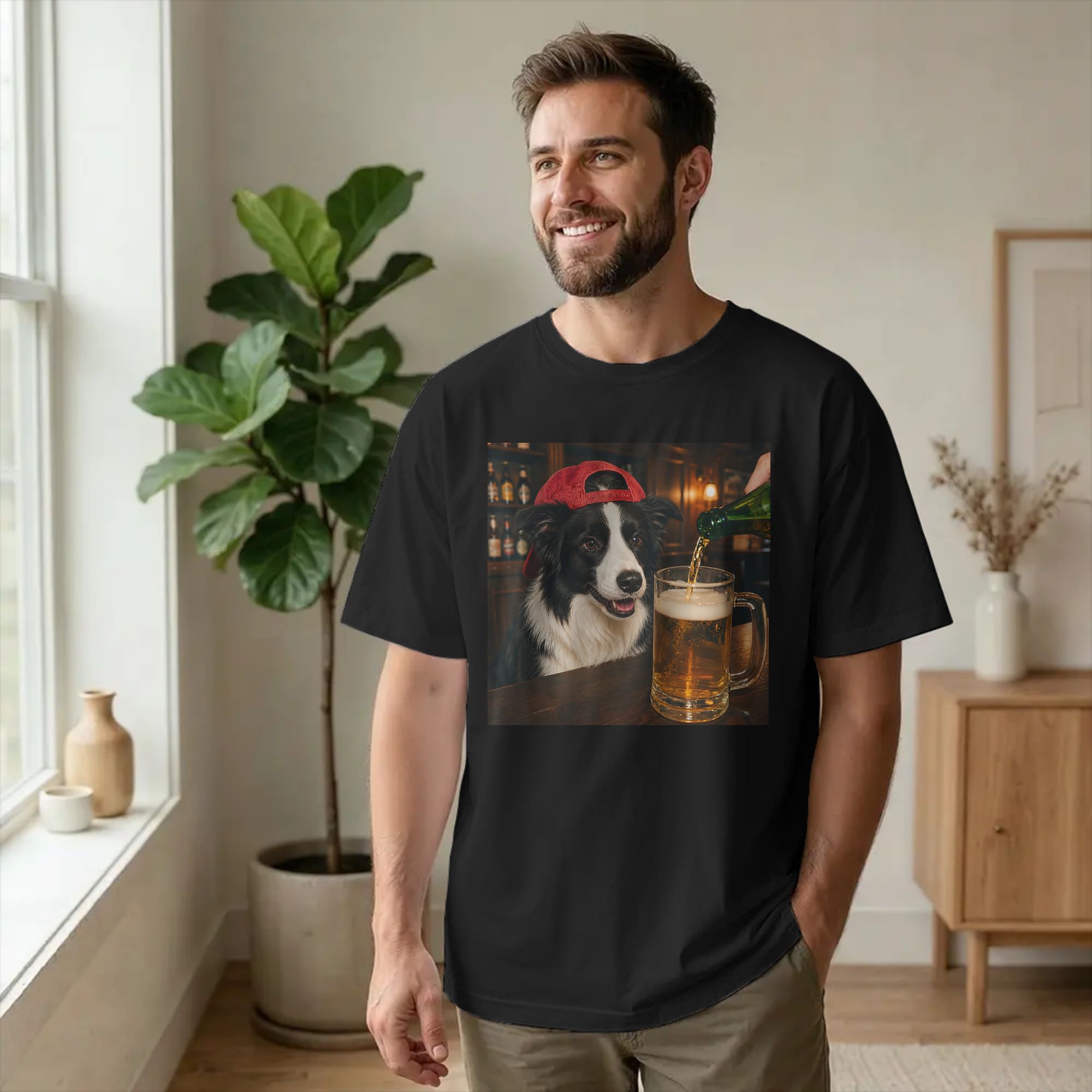 Men Border Collie Drinking Bee - огляд і ціна Summer Clothing Ideas Men