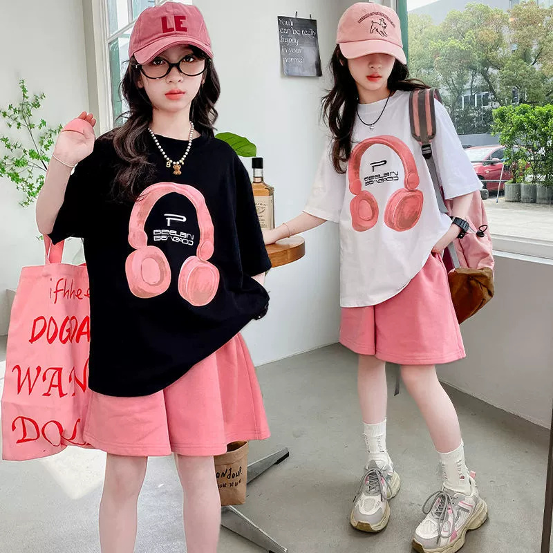 Summer Girls T-Shirts Sets New - огляд і ціна Summer Clothing Teen Girls