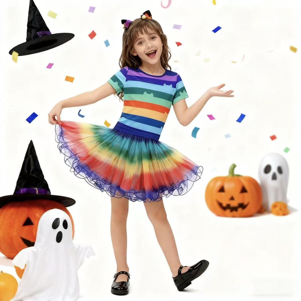 Girls Rainbow Striped T-Shirt  - огляд і ціна Summer Dresses Yours Clothing