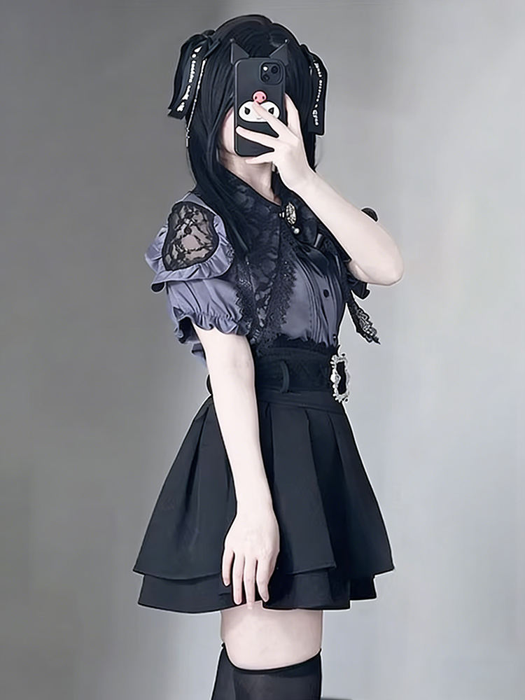 Gothic Style Shoulder Bared Sh - огляд і ціна Summer Goth Clothing