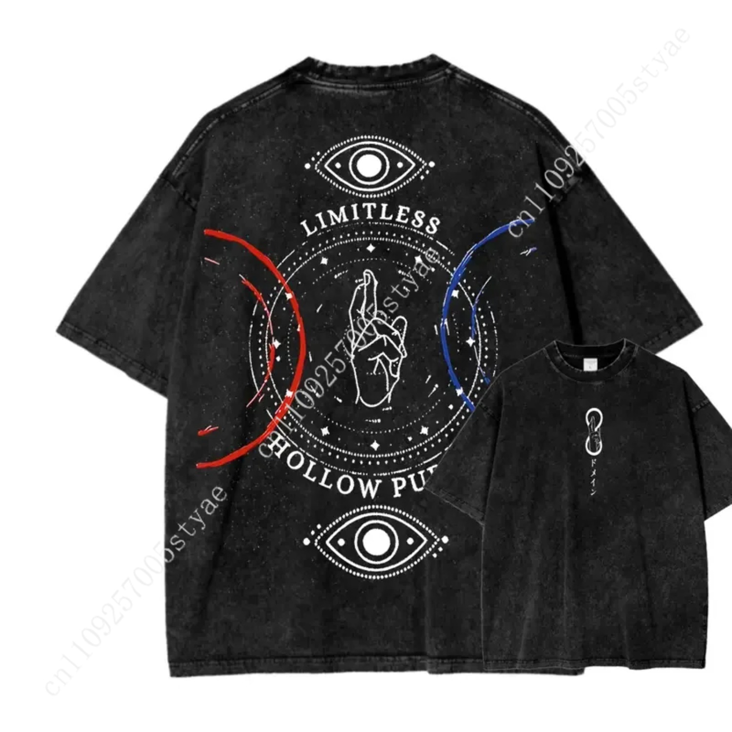 Anime  Gojo Satoru Print T-shi - огляд і ціна Vintage Summer Clothing Men