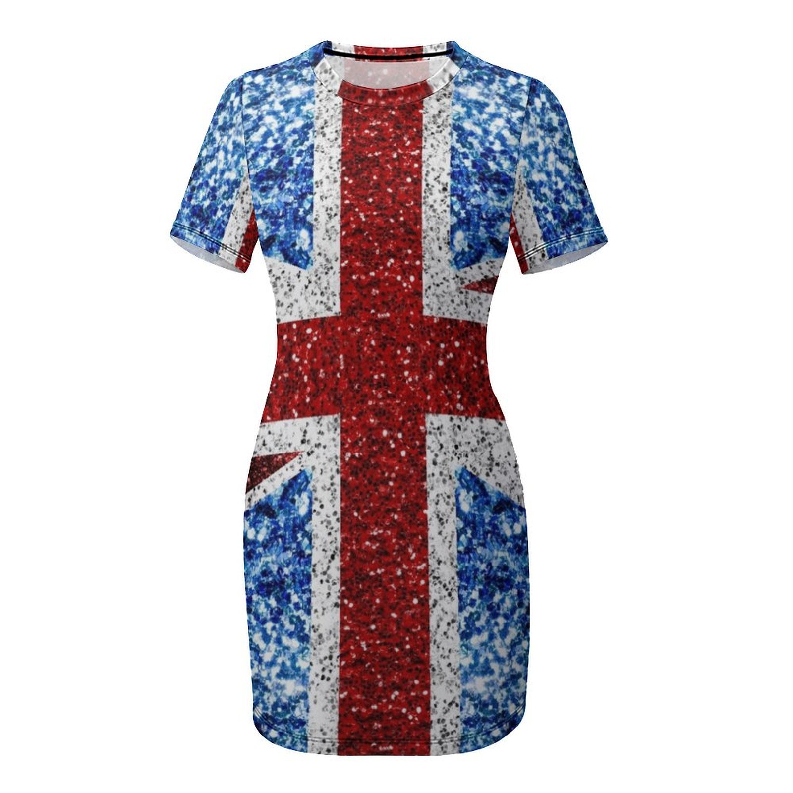UK flag red blue white faux sp - огляд і ціна Womens Summer Clothing Uk