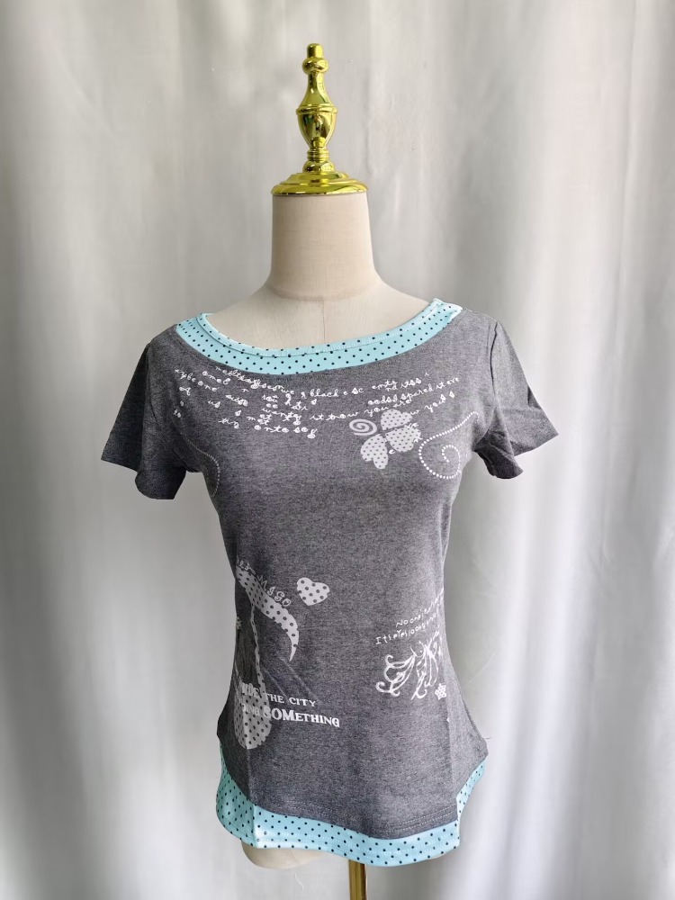 Kimutomo Women T Shirts Polka  - огляд і ціна Summer Grunge Clothing