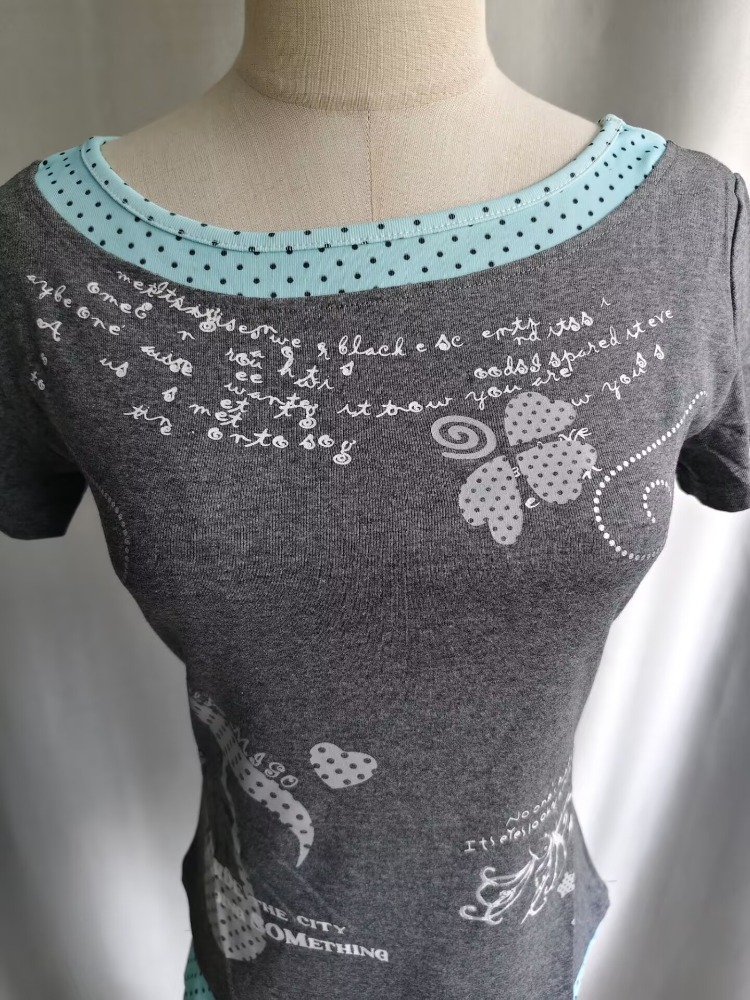 Kimutomo Women T Shirts Polka  - огляд і ціна Summer Grunge Clothing