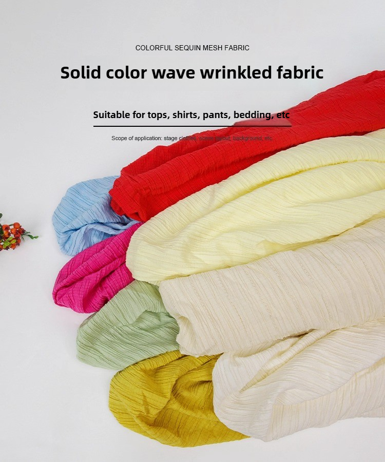 Plain Chiffon Pleated Fabric B - огляд і ціна Soft Summer Yellow Clothing