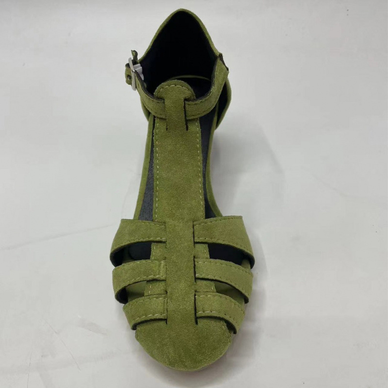 Women's Green Suede Kitten Hee - огляд і ціна Summer Clothing Office