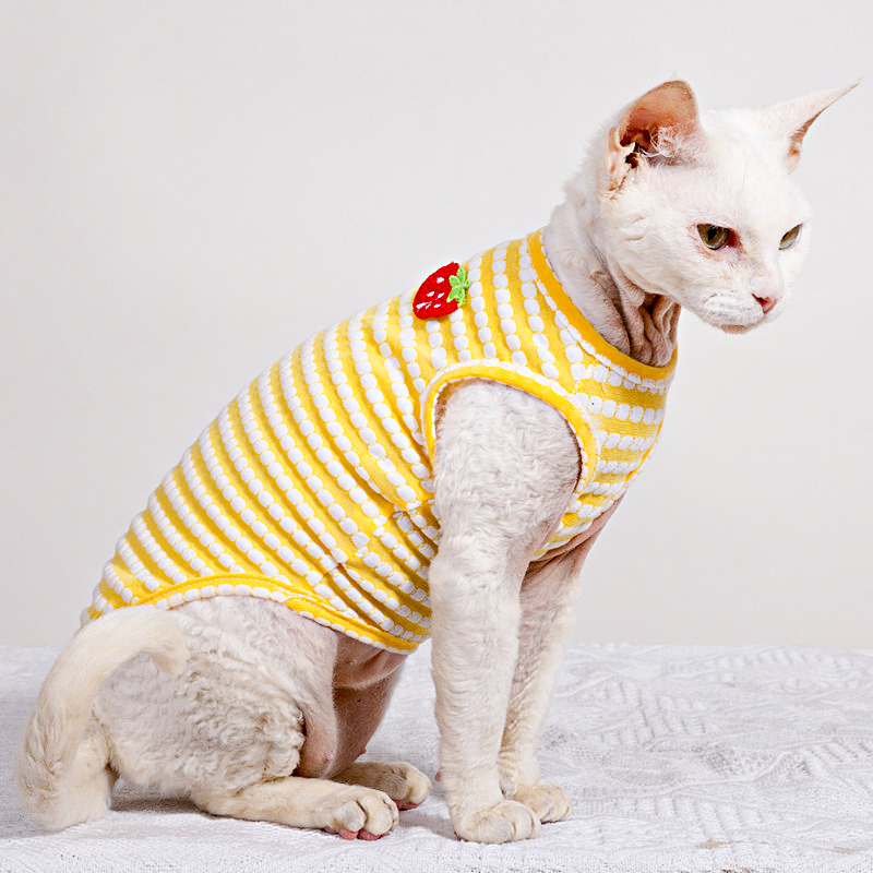 Summer T-Shirt for Sphynx Cat  - огляд і ціна Soft Summer Yellow Clothing