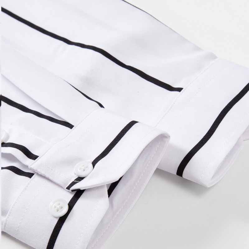 Men's Striped Dress Shirt Long - огляд і ціна Summer Clothing Office