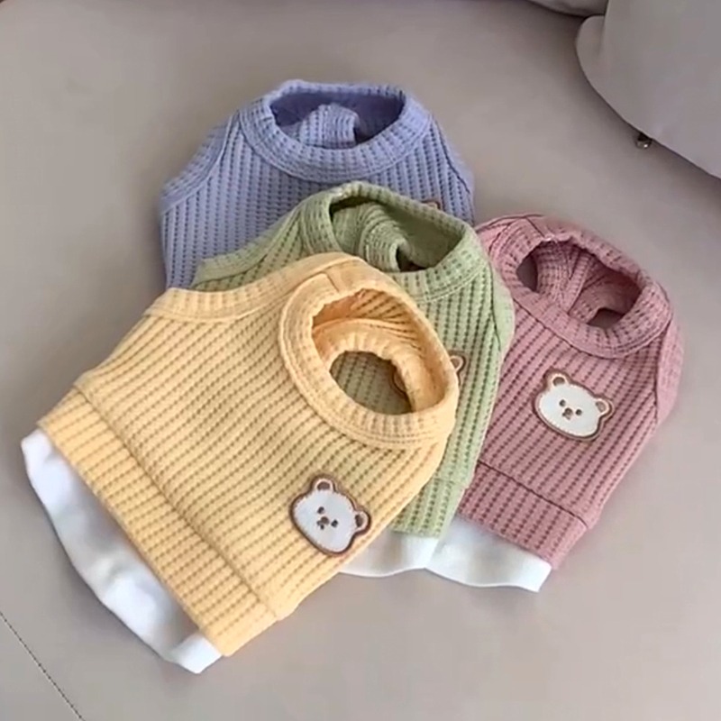 Yellow Waffle Pet Clothes Summ - огляд і ціна Soft Summer Yellow Clothing