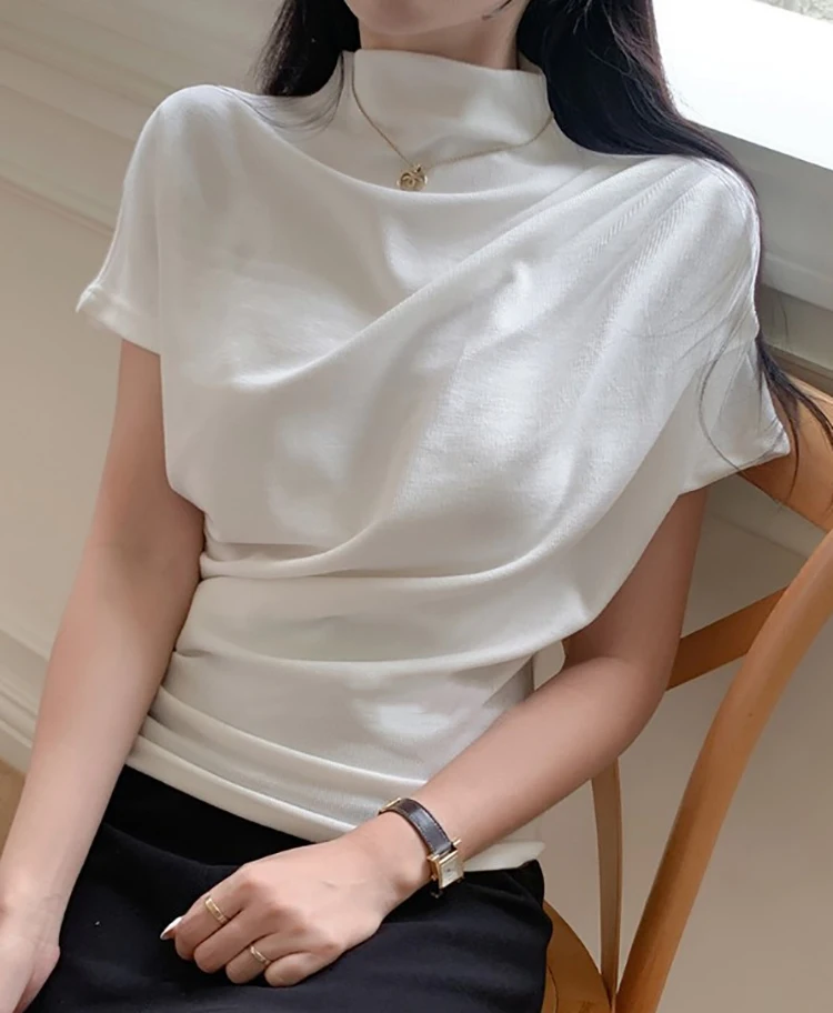 Half Turtleneck T Shirt Women  - огляд і ціна Summer Clothing Drop