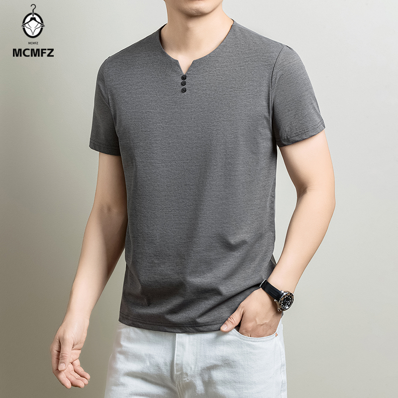 Mens Basic Henley T Shirt Comf - огляд і ціна Summer Clothing Office