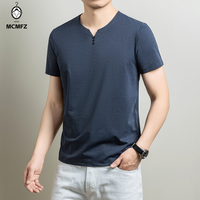 Mens Basic Henley T Shirt Comf - огляд і ціна Summer Clothing Office