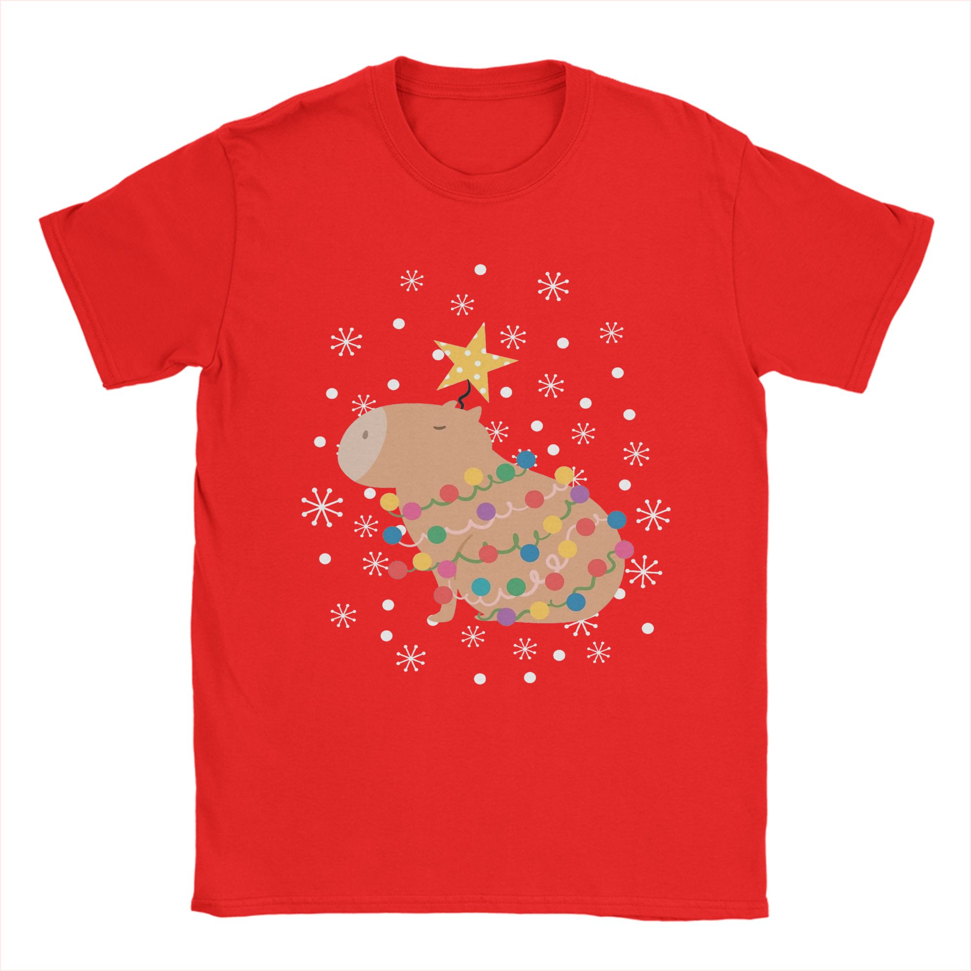 Capybara Christmas Tree  T Shi - огляд і ціна Summer Clothing Ideas Men
