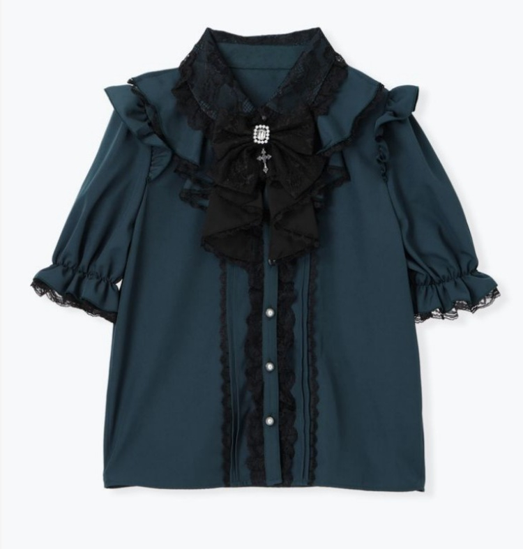Y2K Lace Ruffle Blouse Women J - огляд і ціна Summer Grunge Clothing