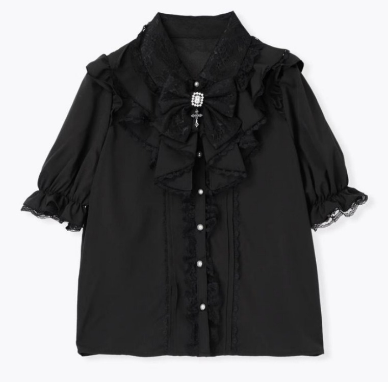 Y2K Lace Ruffle Blouse Women J - огляд і ціна Summer Grunge Clothing