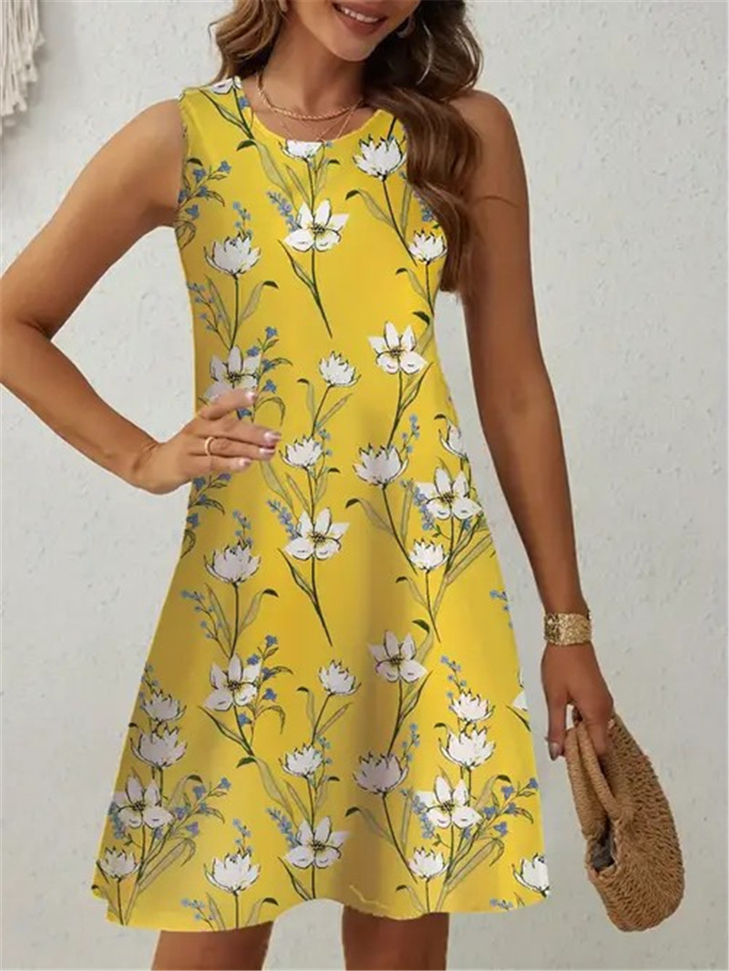 Casual Yellow Floral Dress Wom - огляд і ціна Soft Summer Yellow Clothing