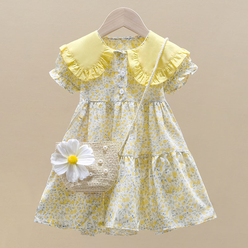 2PCS Summer Yellow Floral Chil - огляд і ціна Summer Clothing Teen Girls