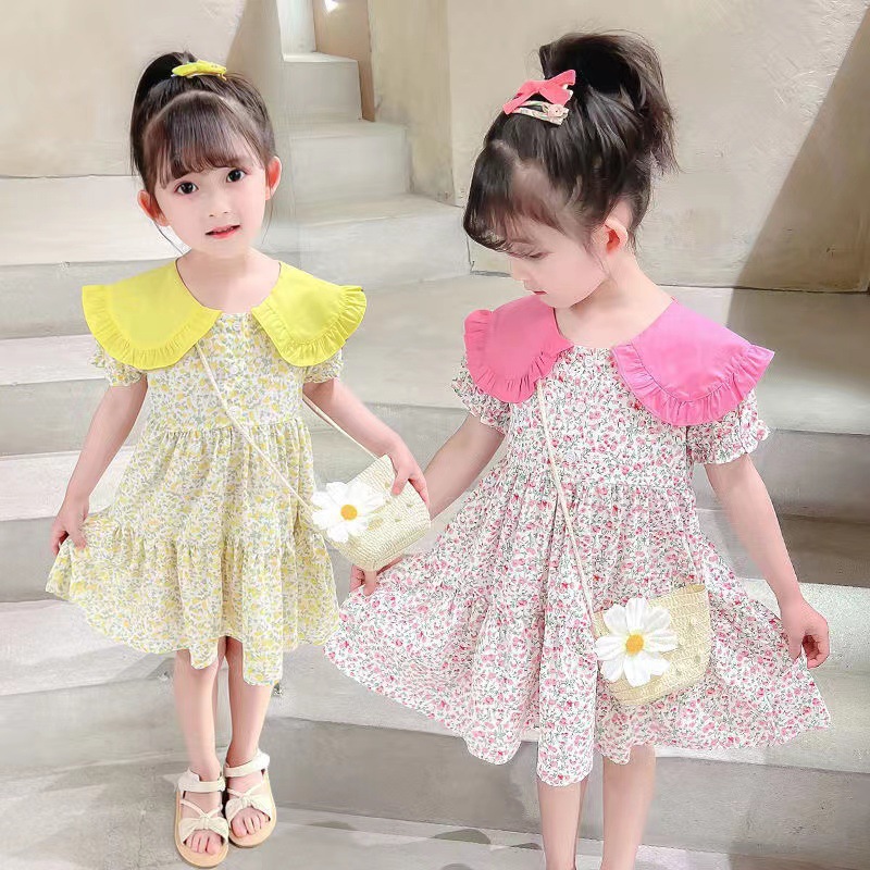 2PCS Summer Yellow Floral Chil - огляд і ціна Summer Clothing Teen Girls