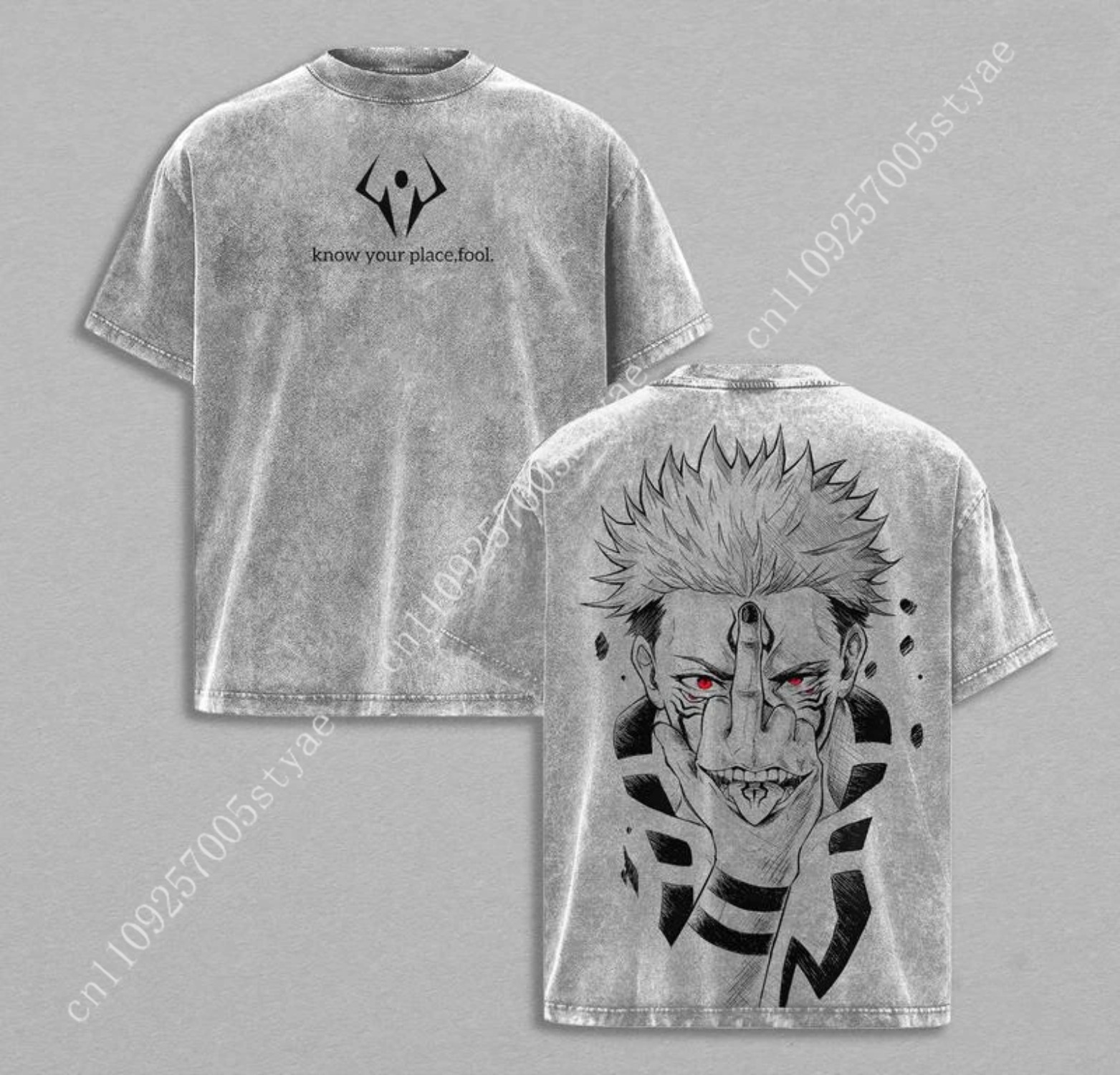 Anime  Ryomen Sukuna Graphic T - огляд і ціна Vintage Summer Clothing Men