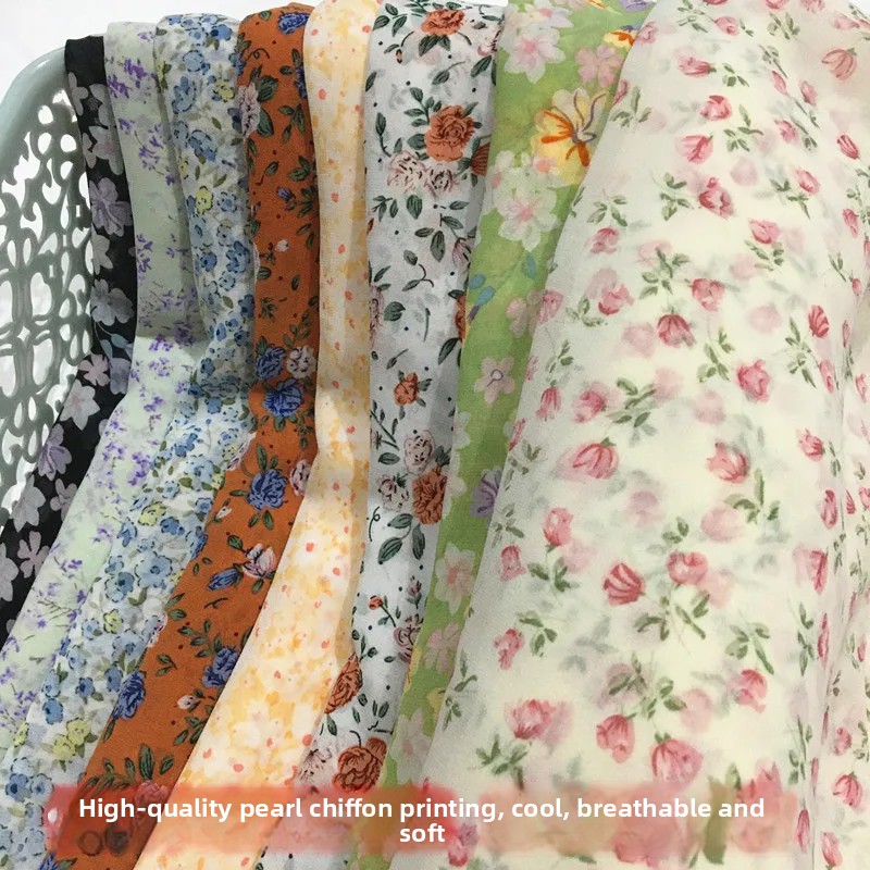Flower Chiffon Fabric By The M - огляд і ціна Soft Summer Yellow Clothing